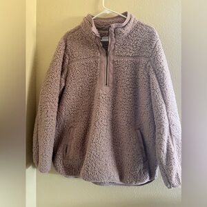 Time and Tru Sherpa Fluffy Teddy Pullover‎ Light Pink Women's Size 16/18 XL